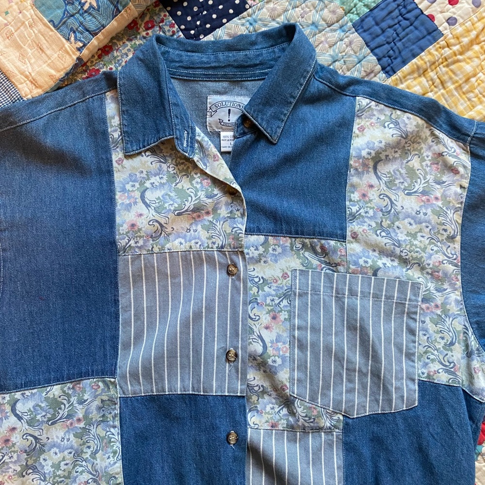 Vintage Solutions Original Jean Patchwork Flannel